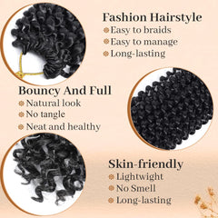 ShowCoco Passion Twist 22 inch pack contents shows crochet needle, bands, and jewelry.