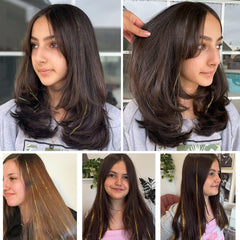 ShowJarlly glitter hair extensions for kids ideal for festivals and fun.