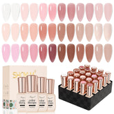 SHOYUM jelly nude bottle closeup showing rich gel color and glossy shine