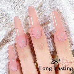 SHOYUM Sheer Nude Rose gel nail art demo highlights subtle pink tint