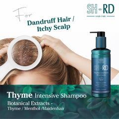 SH-RD Thyme Intensive Shampoo menthol provides a cooling, refreshing sensation