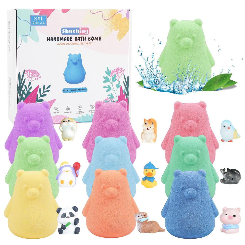 SHUCHING bear bath bombs packaging highlights gift-ready presentation for birthdays