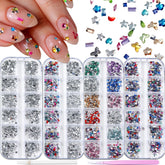SHUXILIN 4Boxes color rhinestones collection for versatile DIY nail art