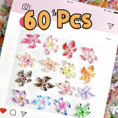 SHUXILIN colorful flower nail diamonds for colorful, eye-catching nail art