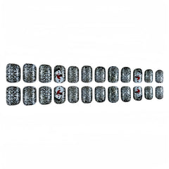 SHUXILIN full-cover snowflake nails for a natural holiday look.