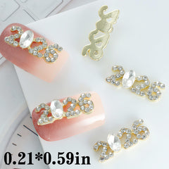 SHUXILIN gold silver diamond rhinestones for elegant nail decorations