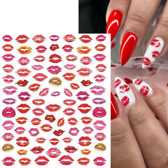 SHUXILIN red lips hearts decal to add playful Valentine vibes.