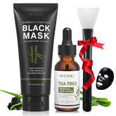 SHVYOG blackhead mask with brush for even application and deep cleansing