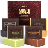 SHVYOG savon homme lot de 4 coffret pratique pour routine quotidienne.