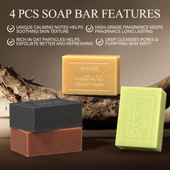 SHVYOG savon menthe-olive sensation fraîche et peau hydratée.