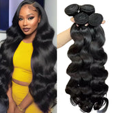 SHWAIR 12A body-wave bundles 20-inch close-up showing silky strands for versatile styling