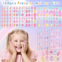 Shynek Kids Press On Nails colors and designs invite creative play.