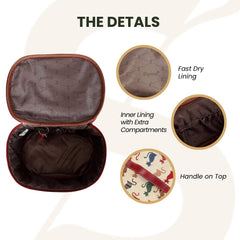 Signare Tapestry Toiletry Bag woven tapestry material adds unique texture.