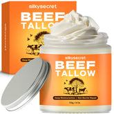SilkySecret beef tallow face balm applying moisture on clean skin