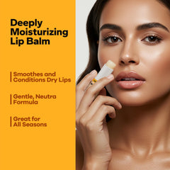 SilkyShark beeswax and vitamin E texture on lips.