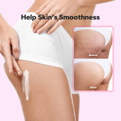 SilkyShark Bum Bum Cream on skin delivers soft hydration after application.
