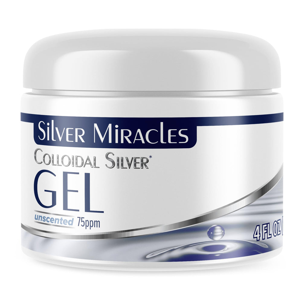 Silver Miracles Nano Silver Gel bottle for soothing wound care.