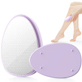 SILVLF Crystal Hair Remover front view shows the glass surface for gentle exfoliation.