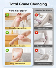 SILVLF Crystal Hair Eraser on leg for smooth results.