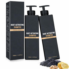 Simnoble Root Activator Shampoo bottle on display promotes healthier roots.