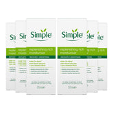 Simple Kind to Skin Replenishing Rich Moisturiser jar close-up showing soothing texture