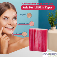 Fragrance-rich Goats Milk and Berries bar for a refreshing bath.