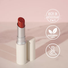 Simple Sophistication lip balm enriched with argan oil for lasting softness.