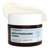 Simplified Skin retinol cream jar with 2.5% formula for smoother skin
