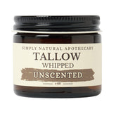 Simply Natural Apothecary beef tallow jar showing natural moisturizer for dry skin