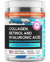 SimplyVital anti-aging face moisturizer jar for daily hydration and softness