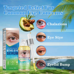 sinBron Eyelid Drops packaging shows an easy-to-use care system.