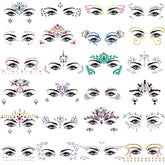 SIQUK mermaid face jewels collection 24 sets for vibrant festival looks