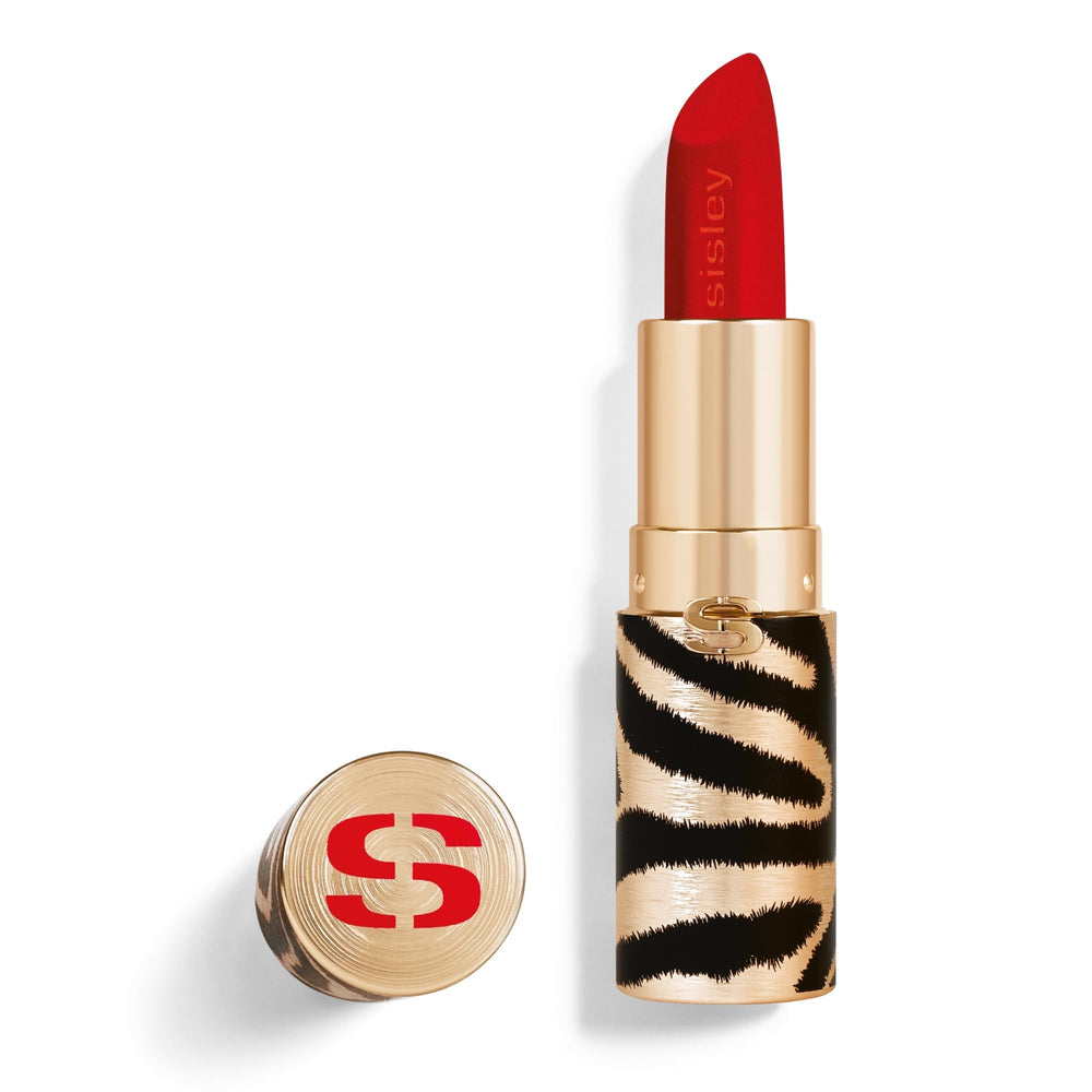 Sisley Paris Phyto-Rouge Velvet Rouge Flame front view for bold matte daytime color.
