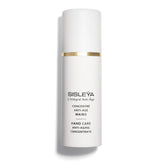 Sisley Paris Sisleya Hand Care bottle close-up with non-greasy, velvety finish.