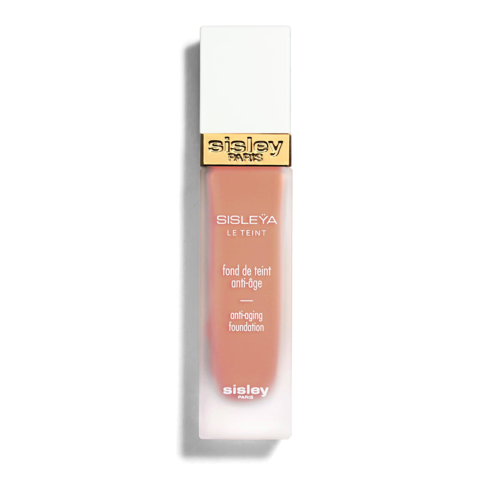 Sisley Paris Sisleya Le Teint bottle close-up shows oil-free anti-aging radiance