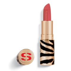 Sisley Phyto-Rouge Velvet Rose Pop bullet closeup, bold matte color and silky glide.