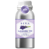 Siva Lavender 32oz bottle pour showcasing pure lavender aroma for calming spaces.