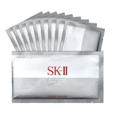 SK-II Brightening Face Mask pack close-up for radiant, even-looking skin.