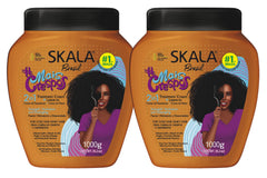 SKALA Mais Crespos bottle closeup showing hydrating formula for curls.