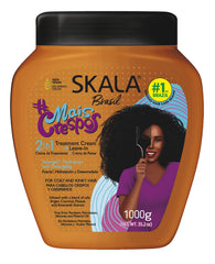 SKALA Mais Crespos bottle hydrates curls for lasting softness and manageability.