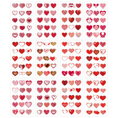 Skedimu Valentines heart tattoos sheet close-up, ideal for party favors and kid-friendly fun.