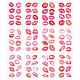 Skedimu valentines lip tattoo sheet with 96 kiss prints for playful body art.