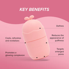 Skin Gym Ice Roller helps tighten pores for smoother skin texture.