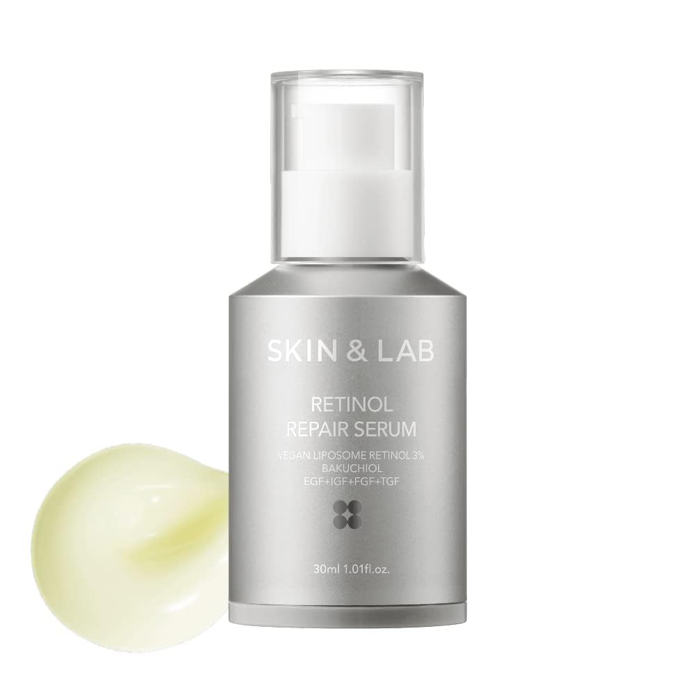 SKIN&LAB Retinol Repair Serum bottle ready for daily use with sensitive skin in mind