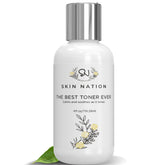 Skin Nation Hydrating Rosewater Toner bottle on vanity for daily refreshment