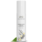 Skin Nation Renew Face Cream bottle shows a hydrating formula for supple skin
