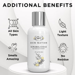 Skin Nation Scrubalicious exfoliator features tea tree oil for balanced skin