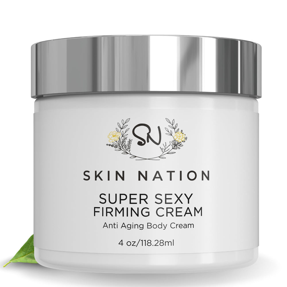 Skin Nation Super Firming Cream bottle demonstrates premium daily hydration.