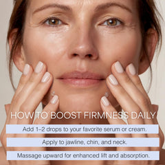 Skin Perfection Progeline Serum Booster neck-tightening application closeup