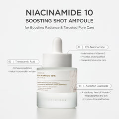 SKIN1004 Niacinamide 10% Boosting Shot serum-texture with feather-light application.
